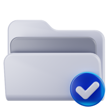 Carpeta de marca de verificación  3D Icon