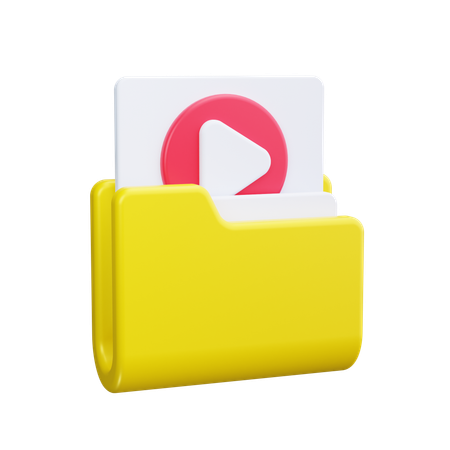 Carpeta multimedia  3D Icon