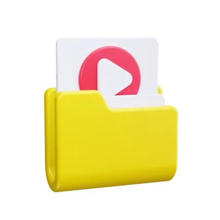 Carpeta multimedia  3D Icon