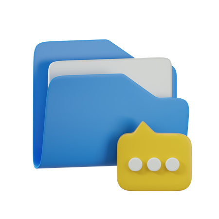 Carpeta de mensajes  3D Icon