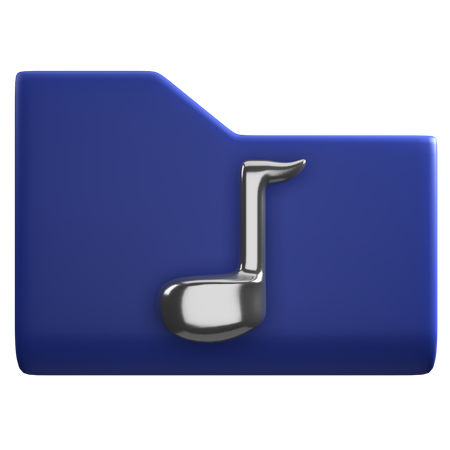 Carpeta de música  3D Icon