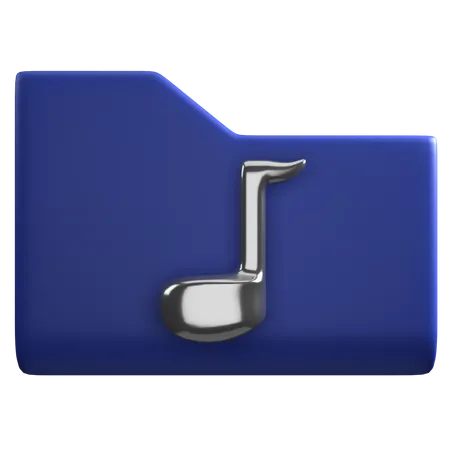 Carpeta de música  3D Icon