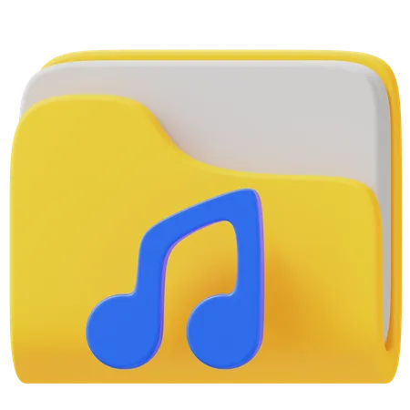 Carpeta de música  3D Icon