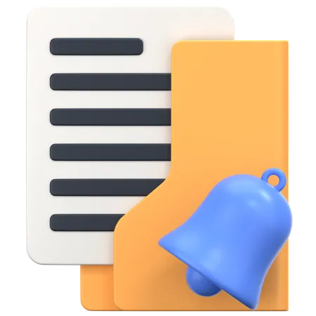 Carpeta de notificaciones  3D Icon