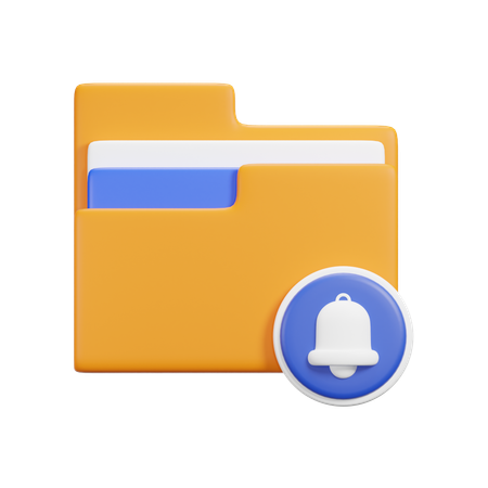 Carpeta de notificaciones  3D Icon