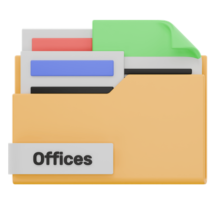 Carpeta de oficinas  3D Icon