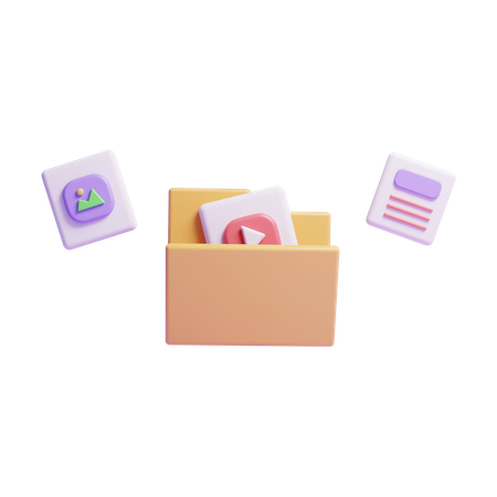 Carpeta de peliculas 3D Icon