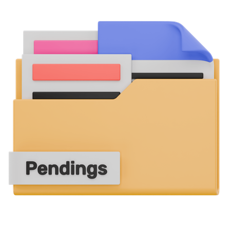 Carpeta de pendientes  3D Icon