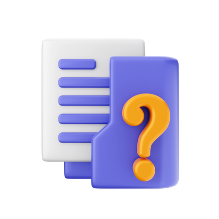 Carpeta de preguntas frecuentes  3D Icon