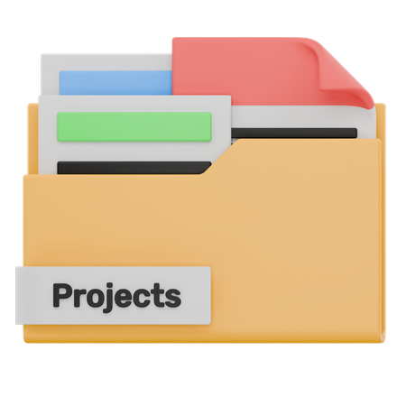 Carpeta de proyectos  3D Icon