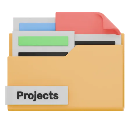 Carpeta de proyectos  3D Icon