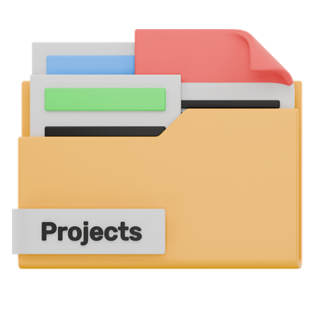 Carpeta de proyectos  3D Icon
