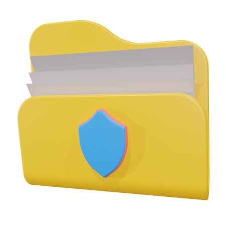 Carpeta de seguridad  3D Icon