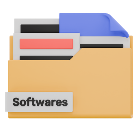 Carpeta de software  3D Icon