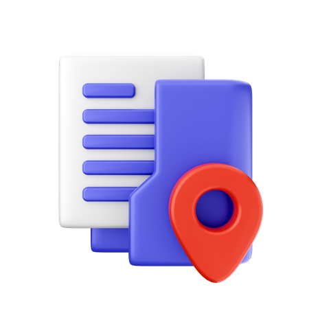 Carpeta de ubicación  3D Icon