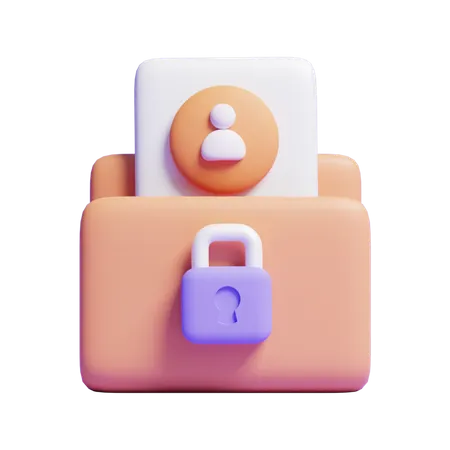 Carpeta de usuario bloqueada  3D Icon