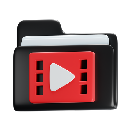 Carpeta de videos  3D Icon