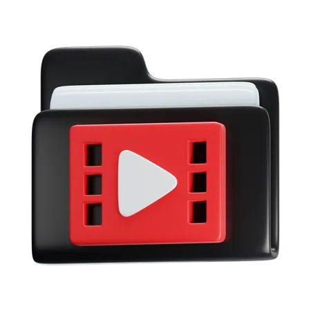 Carpeta de videos  3D Icon