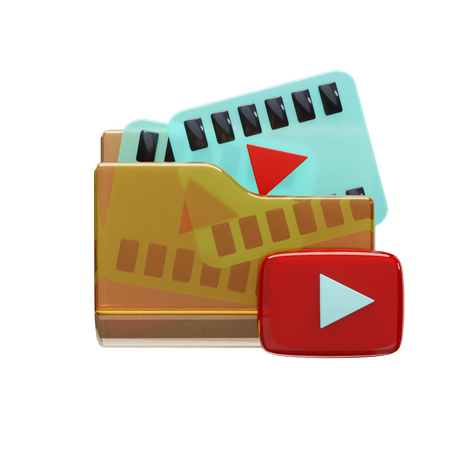 Carpeta de videos  3D Icon