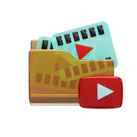 Carpeta de videos  3D Icon