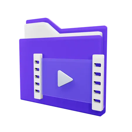 Carpeta de videos  3D Icon