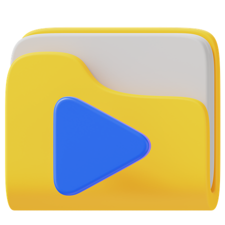 Carpeta de videos  3D Icon