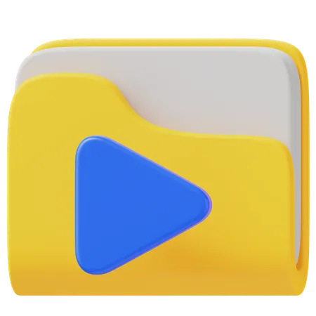 Carpeta de videos  3D Icon