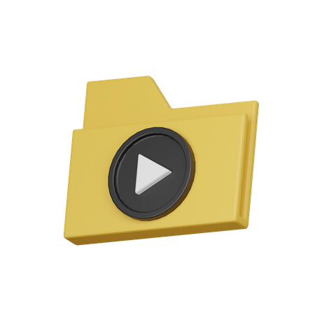 Carpeta de videos  3D Icon