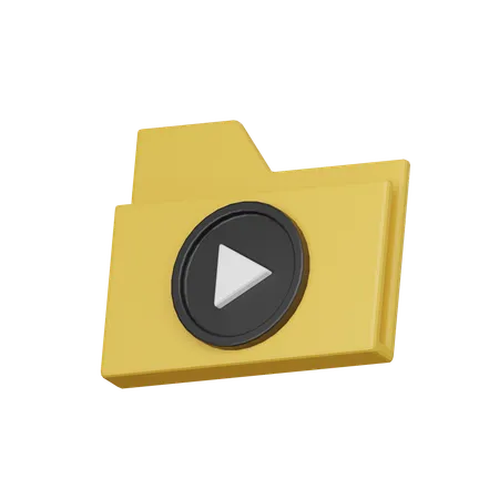 Carpeta de videos  3D Icon