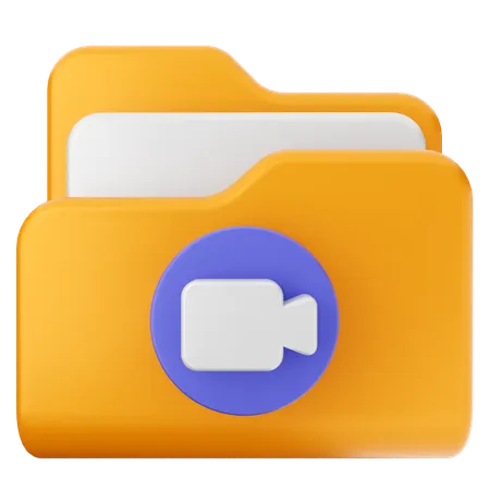 Carpeta de videos  3D Icon