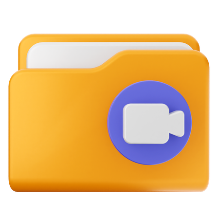 Carpeta de videos  3D Icon