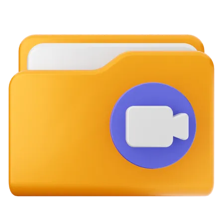 Carpeta de videos  3D Icon