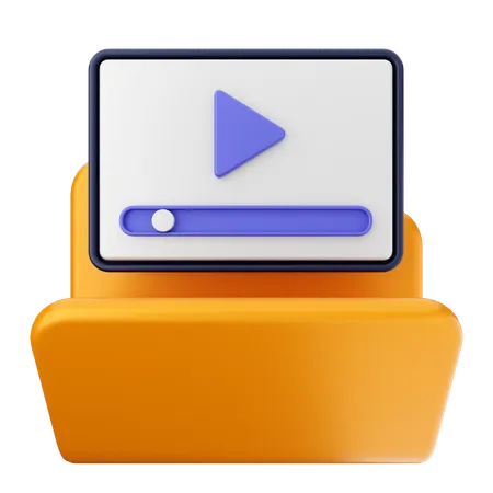 Carpeta de videos  3D Icon