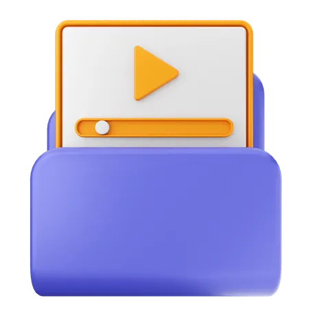 Carpeta de videos  3D Icon