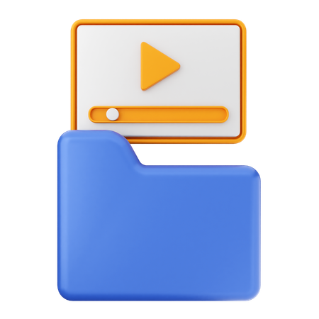 Carpeta de videos  3D Icon