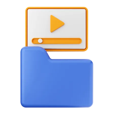 Carpeta de videos  3D Icon