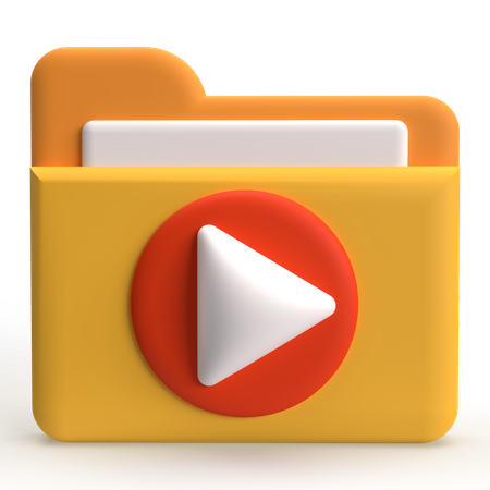 Carpeta de videos  3D Icon