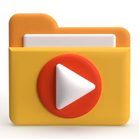 Carpeta de videos  3D Icon