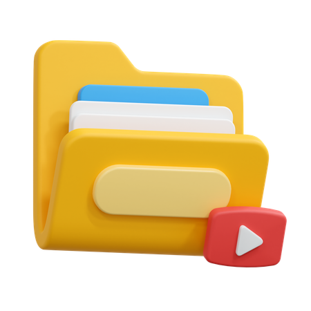 Carpeta de videos  3D Icon