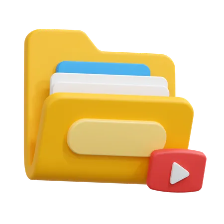 Carpeta de videos  3D Icon