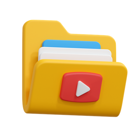 Carpeta de videos  3D Icon