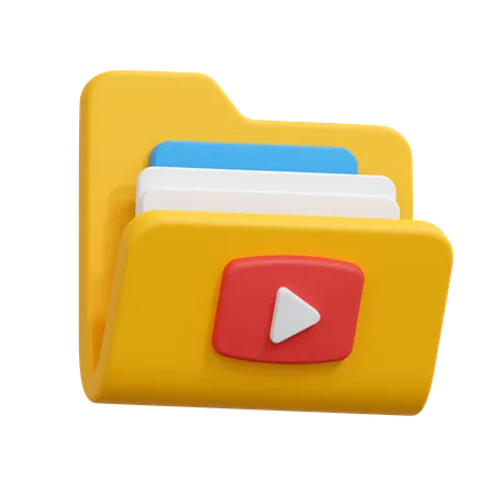 Carpeta de videos  3D Icon