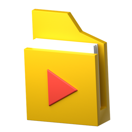 Carpeta de videos  3D Icon