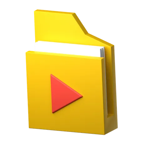 Carpeta de videos  3D Icon