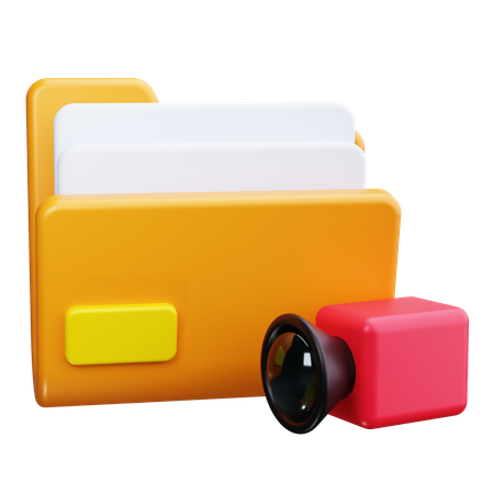 Carpeta de videos  3D Icon