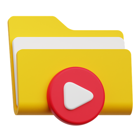 Carpeta de videos  3D Icon