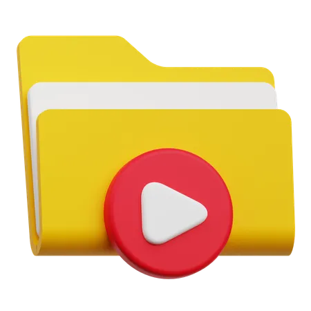 Carpeta de videos  3D Icon