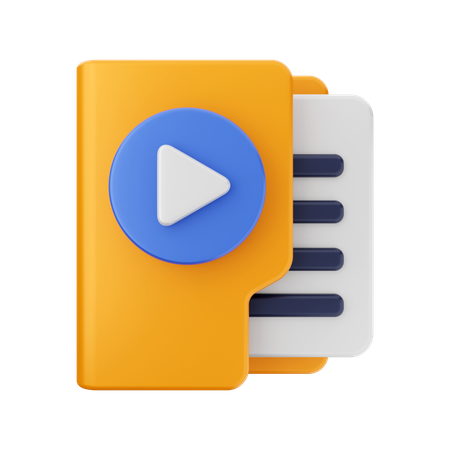 Carpeta de videos  3D Icon