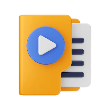 Carpeta de videos  3D Icon