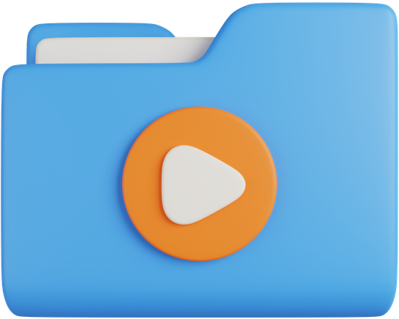 Carpeta de videos  3D Icon